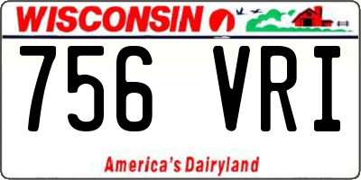 WI license plate 756VRI