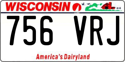 WI license plate 756VRJ