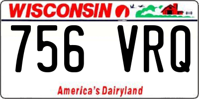WI license plate 756VRQ