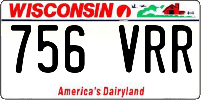 WI license plate 756VRR