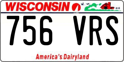 WI license plate 756VRS