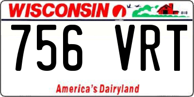 WI license plate 756VRT