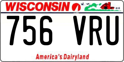 WI license plate 756VRU