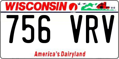 WI license plate 756VRV