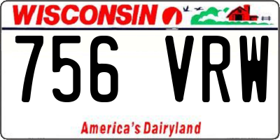 WI license plate 756VRW