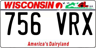 WI license plate 756VRX