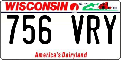 WI license plate 756VRY