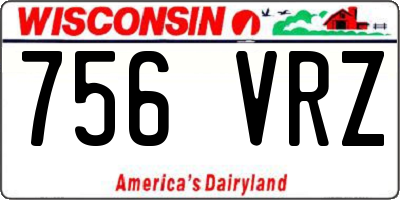 WI license plate 756VRZ