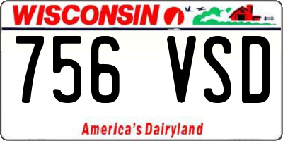 WI license plate 756VSD