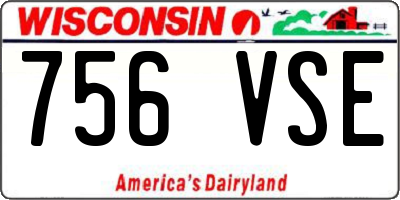 WI license plate 756VSE
