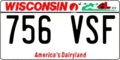 WI license plate 756VSF