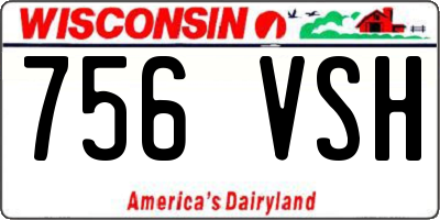 WI license plate 756VSH
