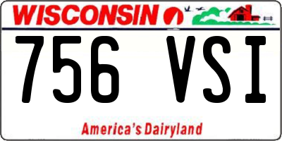 WI license plate 756VSI