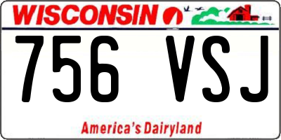 WI license plate 756VSJ
