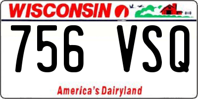 WI license plate 756VSQ