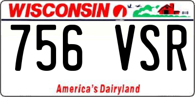 WI license plate 756VSR