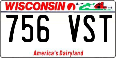 WI license plate 756VST
