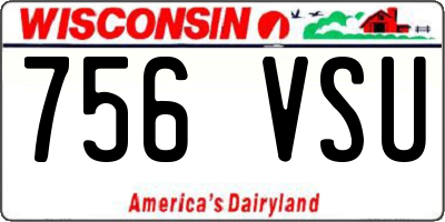 WI license plate 756VSU