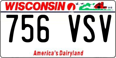 WI license plate 756VSV