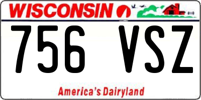 WI license plate 756VSZ