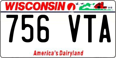 WI license plate 756VTA