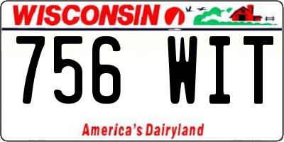 WI license plate 756WIT