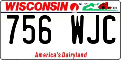 WI license plate 756WJC