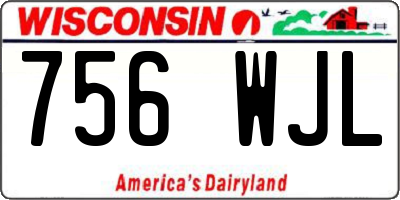 WI license plate 756WJL