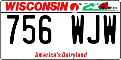 WI license plate 756WJW