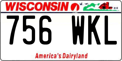 WI license plate 756WKL