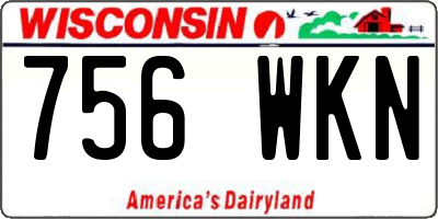 WI license plate 756WKN