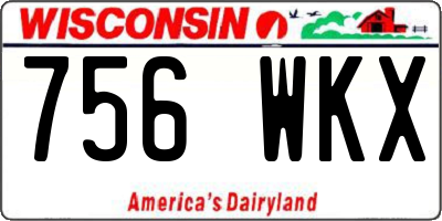 WI license plate 756WKX
