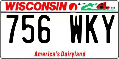 WI license plate 756WKY