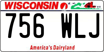 WI license plate 756WLJ