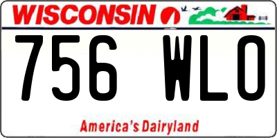 WI license plate 756WLO