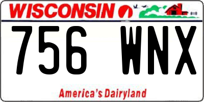 WI license plate 756WNX