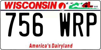 WI license plate 756WRP
