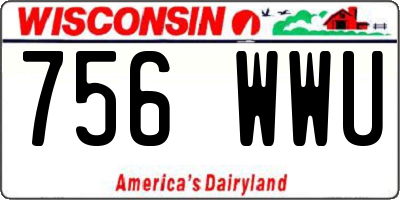 WI license plate 756WWU