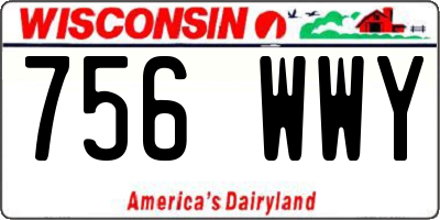 WI license plate 756WWY