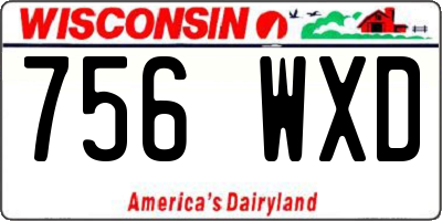 WI license plate 756WXD