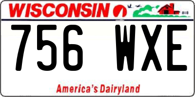 WI license plate 756WXE