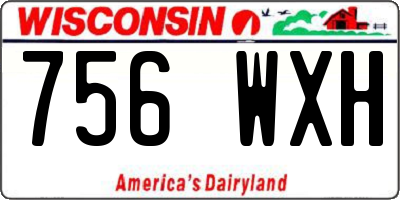 WI license plate 756WXH