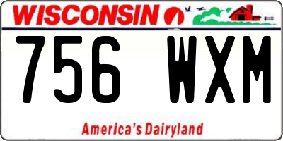 WI license plate 756WXM