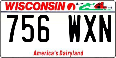 WI license plate 756WXN