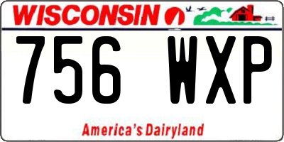 WI license plate 756WXP