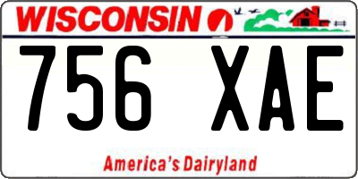 WI license plate 756XAE