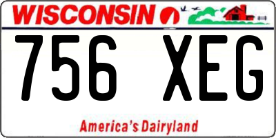 WI license plate 756XEG