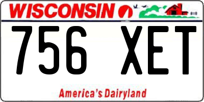 WI license plate 756XET