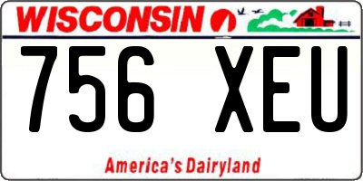 WI license plate 756XEU
