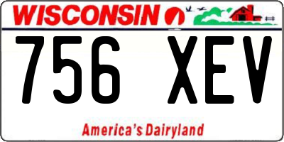 WI license plate 756XEV